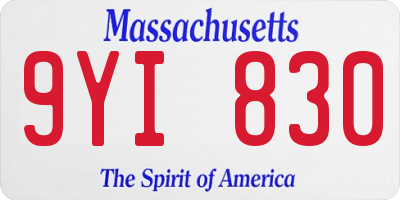 MA license plate 9YI830