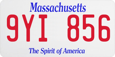 MA license plate 9YI856
