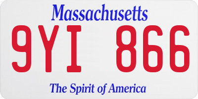 MA license plate 9YI866