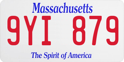 MA license plate 9YI879