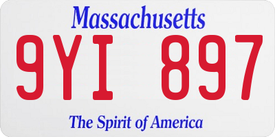 MA license plate 9YI897