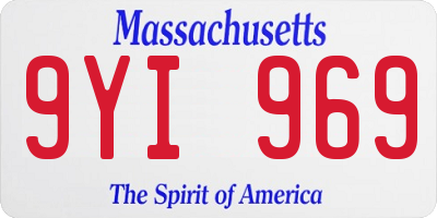MA license plate 9YI969