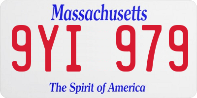 MA license plate 9YI979