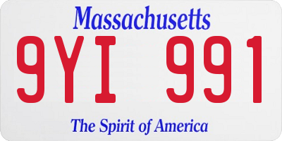 MA license plate 9YI991