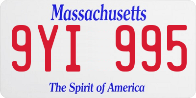 MA license plate 9YI995