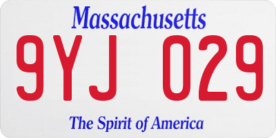 MA license plate 9YJ029