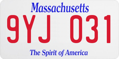 MA license plate 9YJ031