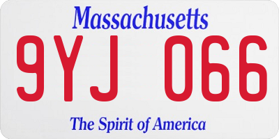 MA license plate 9YJ066