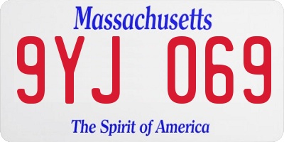 MA license plate 9YJ069