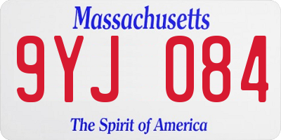 MA license plate 9YJ084