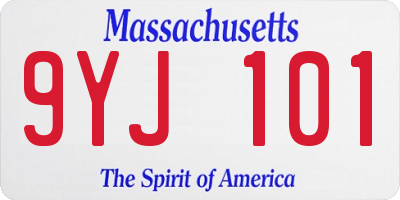 MA license plate 9YJ101