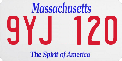 MA license plate 9YJ120