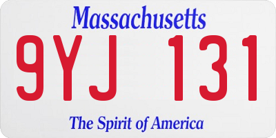MA license plate 9YJ131