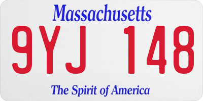 MA license plate 9YJ148