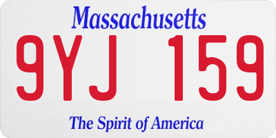 MA license plate 9YJ159