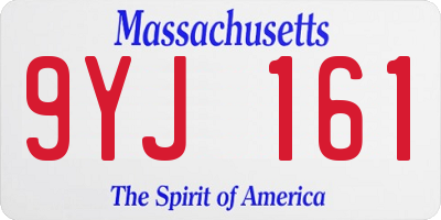 MA license plate 9YJ161