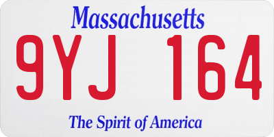MA license plate 9YJ164
