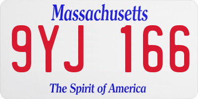 MA license plate 9YJ166