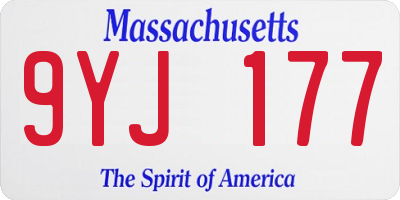 MA license plate 9YJ177