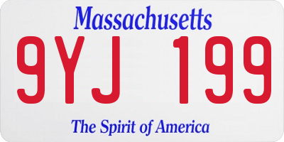MA license plate 9YJ199