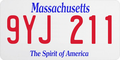 MA license plate 9YJ211