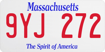 MA license plate 9YJ272