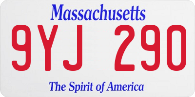 MA license plate 9YJ290
