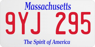 MA license plate 9YJ295