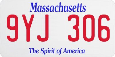MA license plate 9YJ306