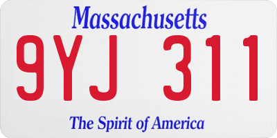 MA license plate 9YJ311