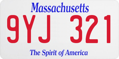 MA license plate 9YJ321
