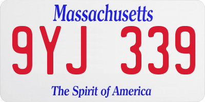MA license plate 9YJ339