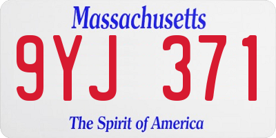 MA license plate 9YJ371
