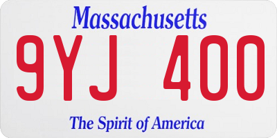 MA license plate 9YJ400
