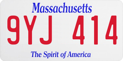 MA license plate 9YJ414