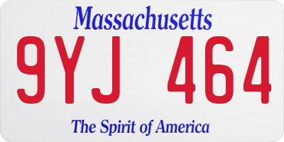 MA license plate 9YJ464