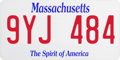 MA license plate 9YJ484