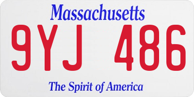 MA license plate 9YJ486