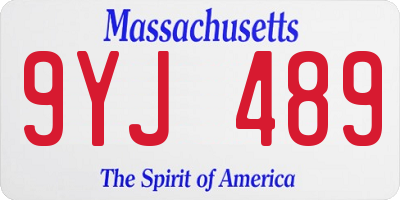 MA license plate 9YJ489