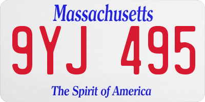 MA license plate 9YJ495