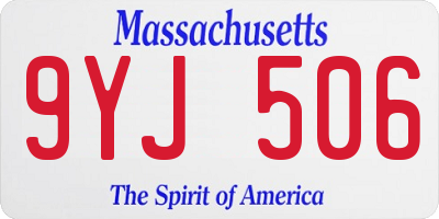 MA license plate 9YJ506