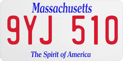 MA license plate 9YJ510