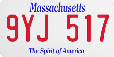 MA license plate 9YJ517
