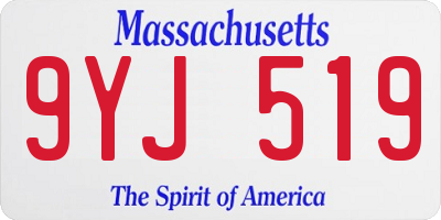 MA license plate 9YJ519