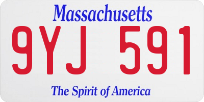 MA license plate 9YJ591