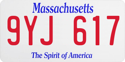 MA license plate 9YJ617