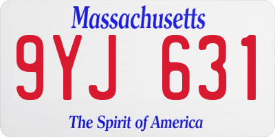 MA license plate 9YJ631