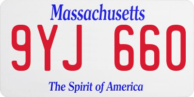 MA license plate 9YJ660