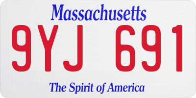 MA license plate 9YJ691