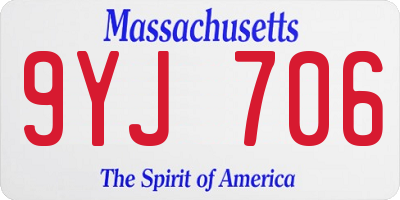 MA license plate 9YJ706